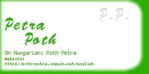 petra poth business card